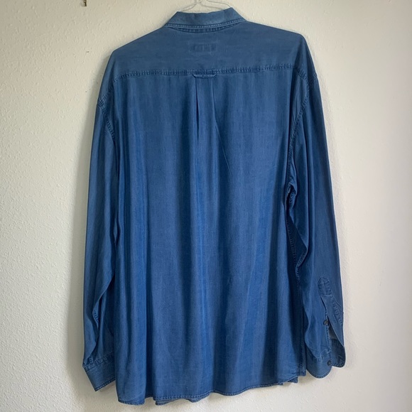 Ermenegildo Zegna XXL blue men’s dress shirt - Picture 2 of 3